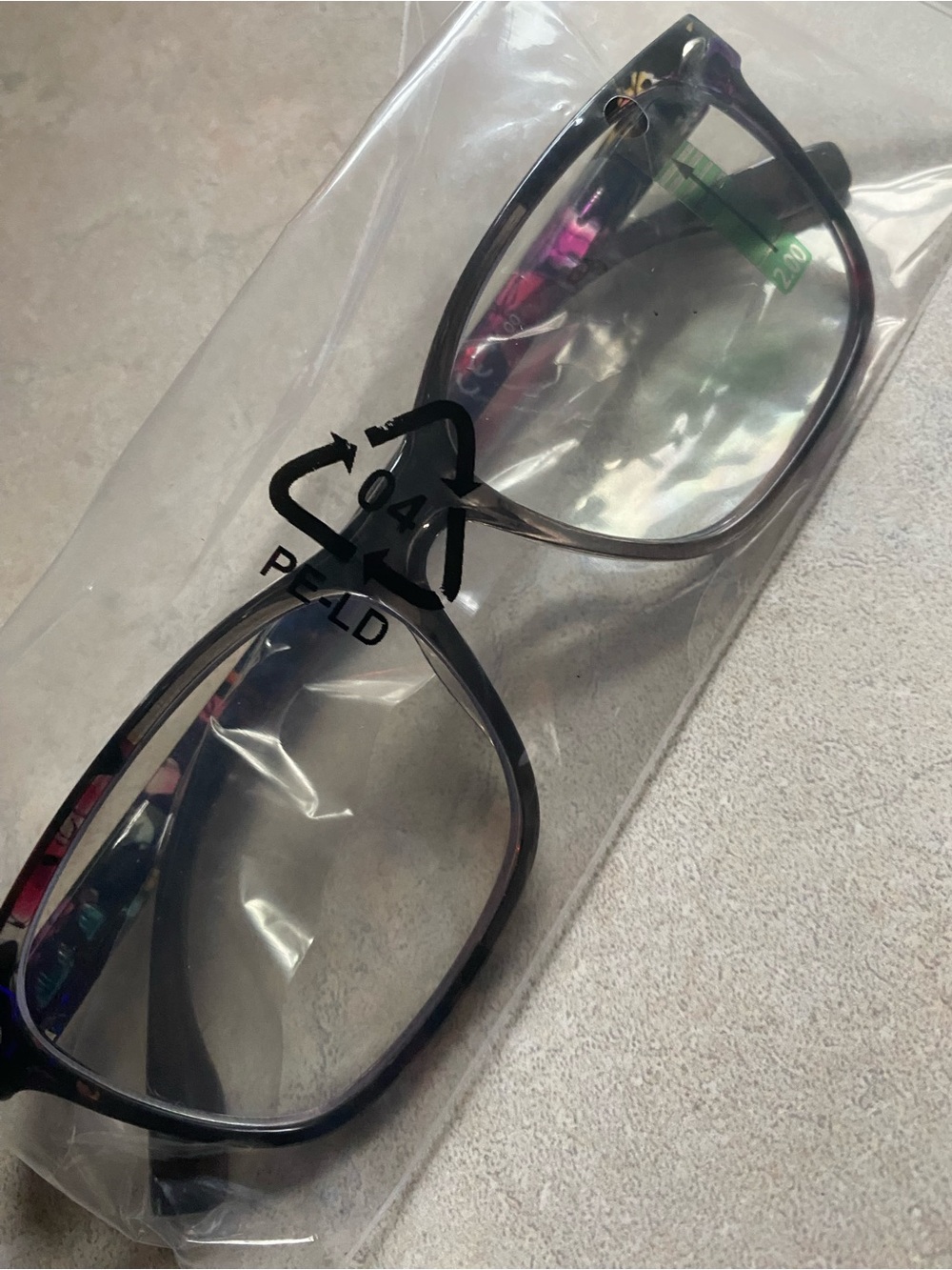 tortoise shell multicolor multifocal glasses 2.0